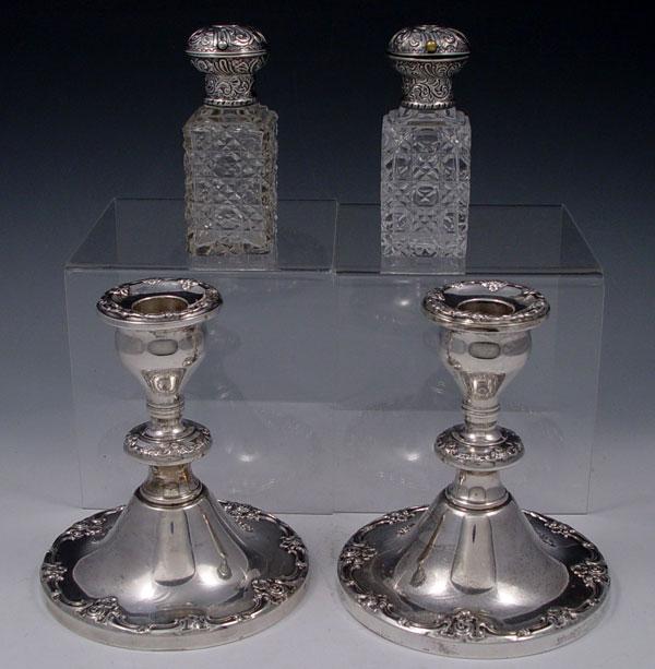 4 PIECE LONDON STERLING MOUNTED