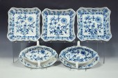 4 PIECE MEISSEN BLUE ONION GRA