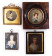4 PIECE MINIATURE PAINTING LOT