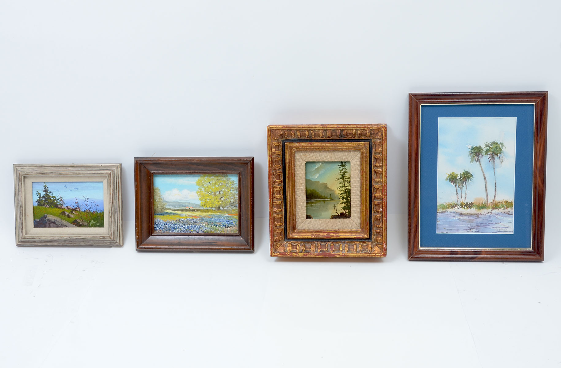 4 PIECE MINIATURE PAINTING LOT: