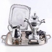 4 PIECE ORNATE SILVERPLATED SE