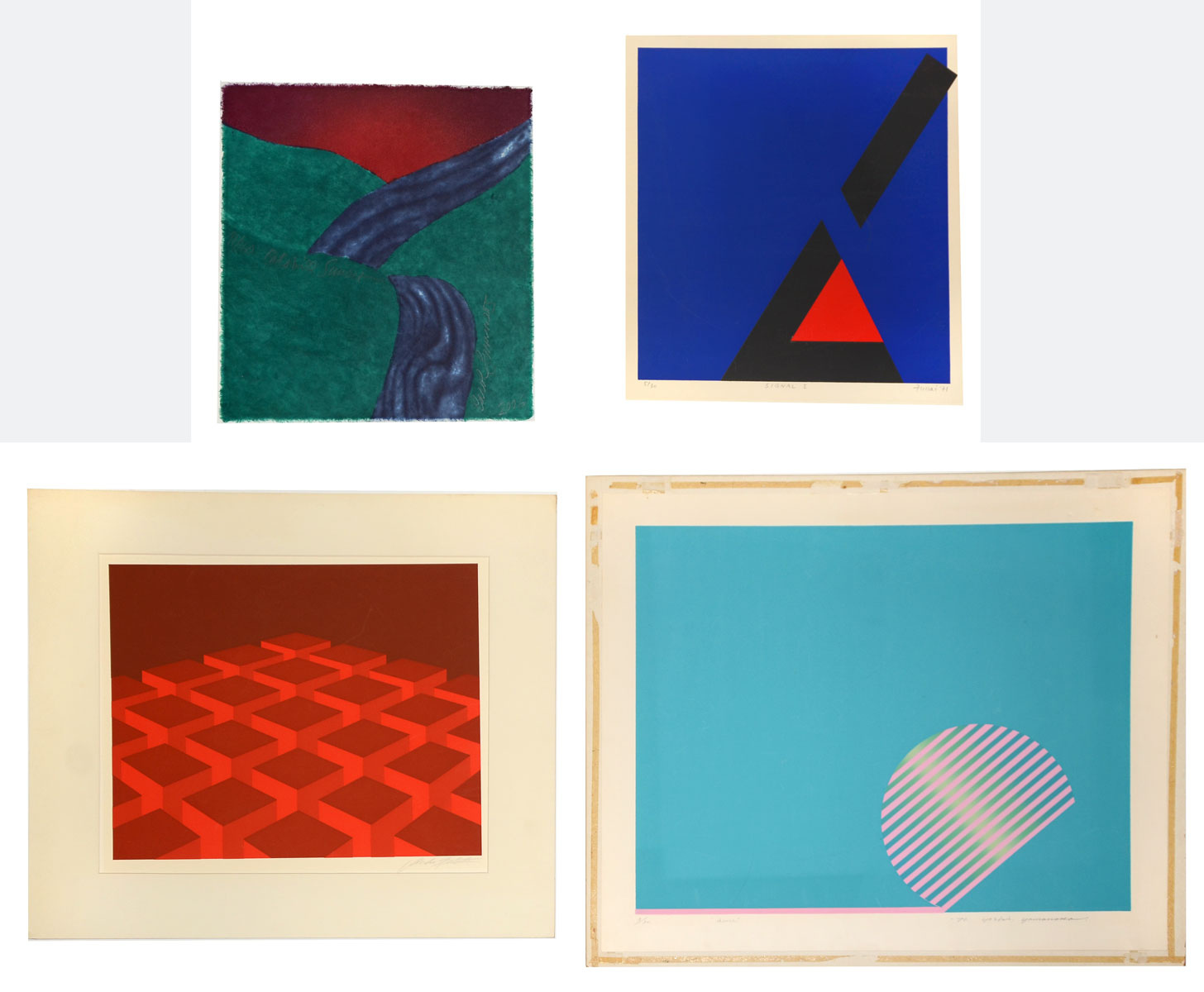 4-PIECE PRINT LOT TO INCLUDE: 1.