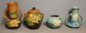 4 Piece Roseville Art Pottery