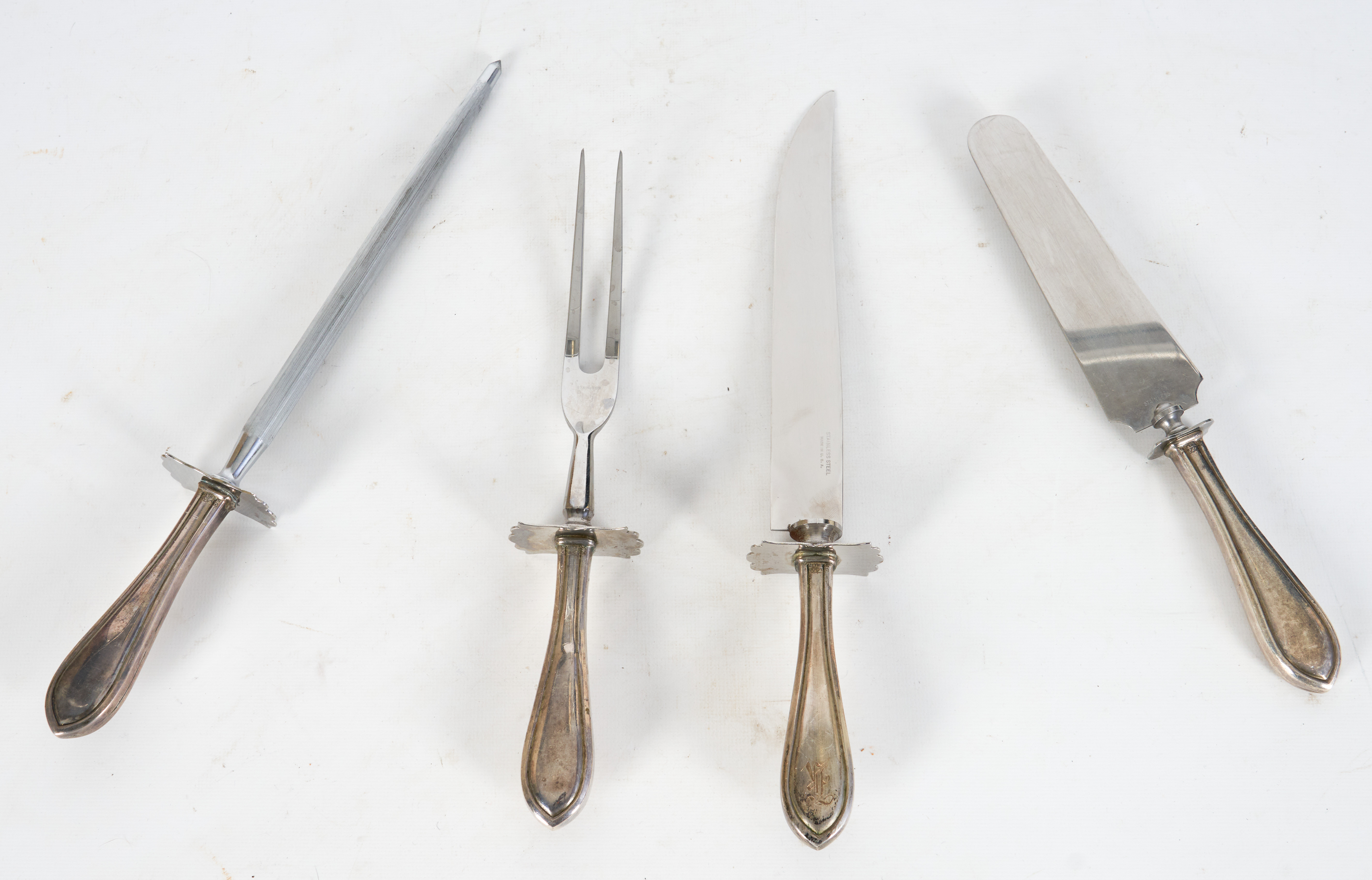 4-Piece sterling silver handled