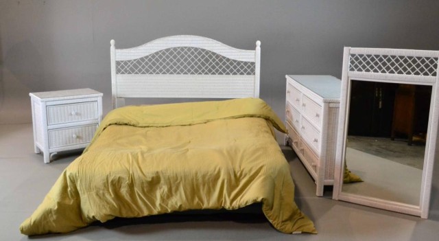 (4) PIECE WHITE LEXINGTON WICKER