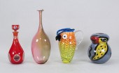 4 PIECES ART GLASS KOSTA, MILL