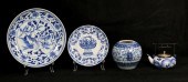 4 PIECES CHINESE BLUE & WHITE