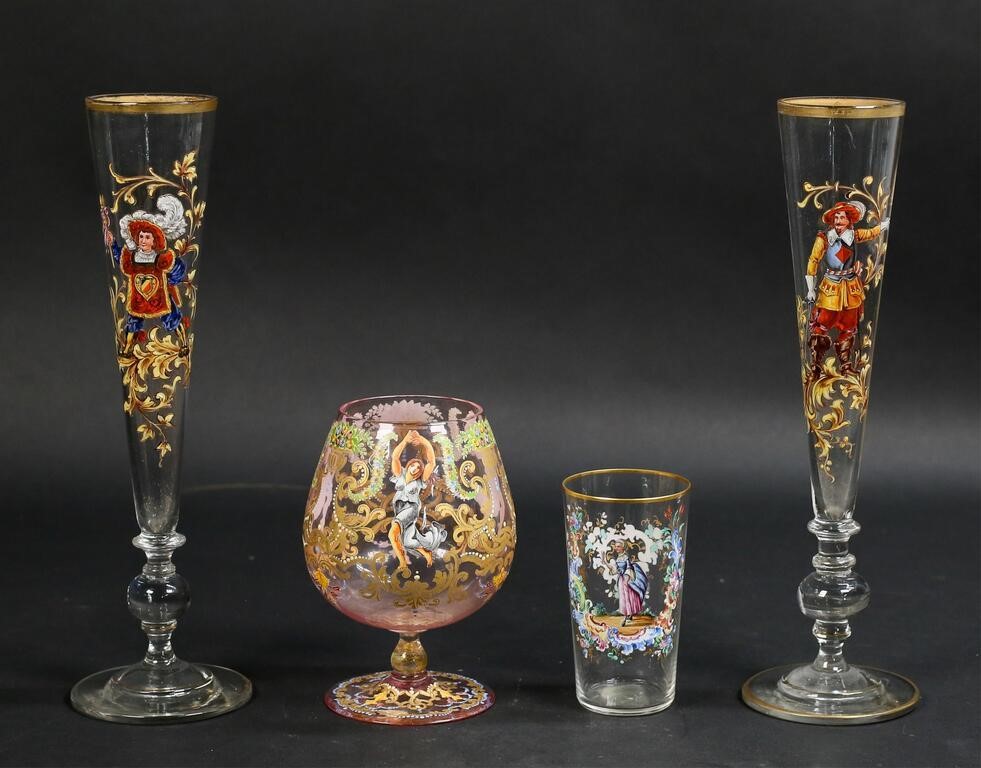 4 PIECES LOBMEYR STYLE STEMWARE4