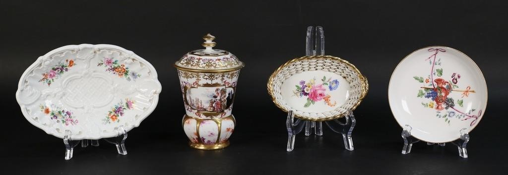 4 PIECES MEISSEN PORCELAIN4