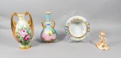 4 PIECES OF FLORAL PORCELAINBe