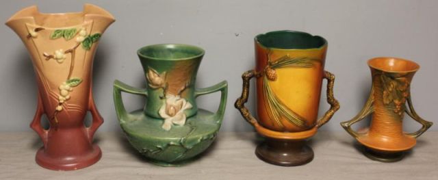 4 Pieces of Roseville Art