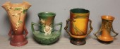 4 Pieces of Roseville Art Pott