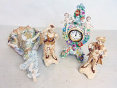 4 PIECES PORCELAIN, FIGURAL WA