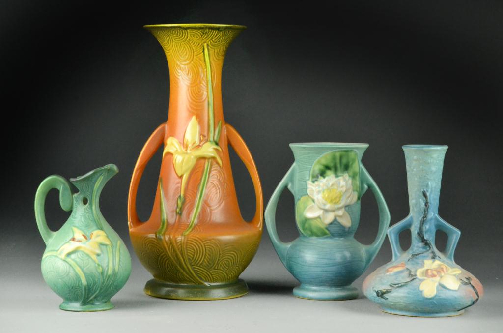 (4) Pieces Roseville PotteryTo