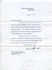 4 pieces.  Typed Letters Signe