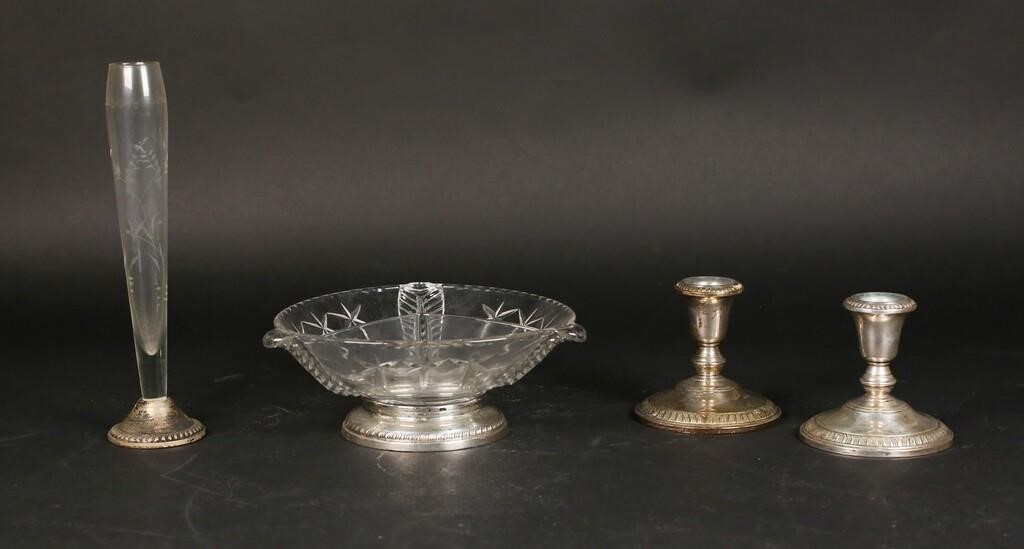 4 PIECES WEIGHTED STERLINGPressed