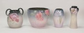 4 PIECES WELLER ETNA ART POTTE