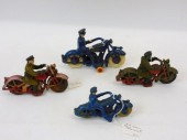 (4) POLICE CAST IRON MOTORCYCL
