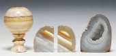 (4) POLISHED GEOLOGICAL AGATE