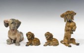 (4) PORCELAIN DACHSHUNDS, ROSE