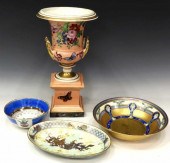 (4) PORCELAIN GROUP, GILDED BO
