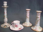 4 porcelain items, pr 6 1/2" H