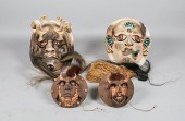 4 POTTERY MASKS4 Pottery masks