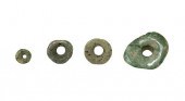 4 PRE-COLOMBIAN MAYAN CARVED J