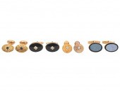 4 PRS CUFFLINKS - OPAL, SAPPHI