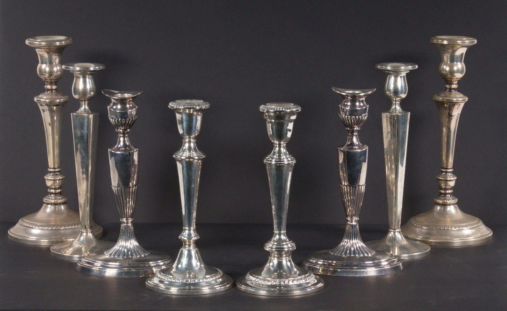 (4 PRS) SILVER CANDLESTICKS Lot