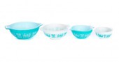 4 PYREX MIXING BOWLSExcellent