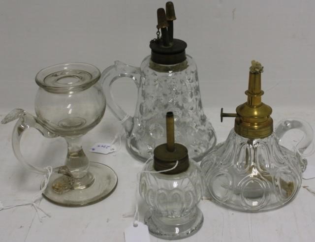 4 RARE 19TH C MINIATURE GLASS WHALE