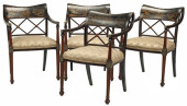 (4) REGENCY STYLE CHINOISERIE-