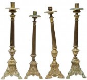 (4) RELIGIOUS GILT METAL CHURC