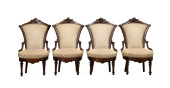 4 RENAISSANCE REVIVAL CHAIRS,
