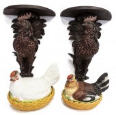 (4) ROOSTER WALL BRACKETS & HE