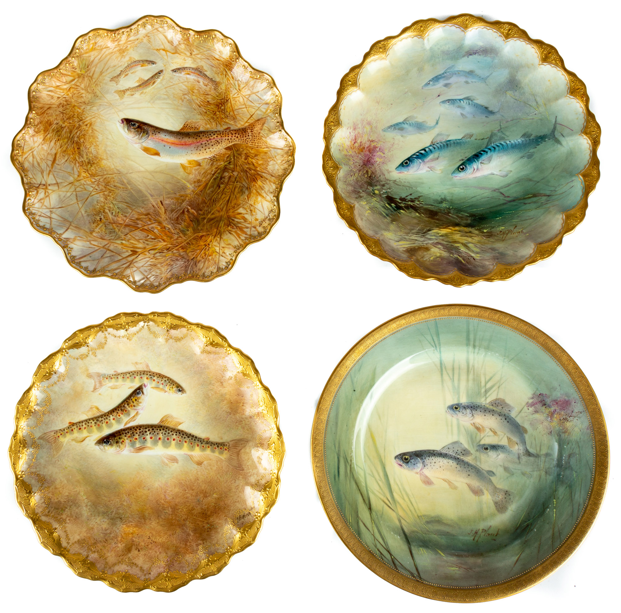 (4) ROYAL DALTON HAND PAINTED