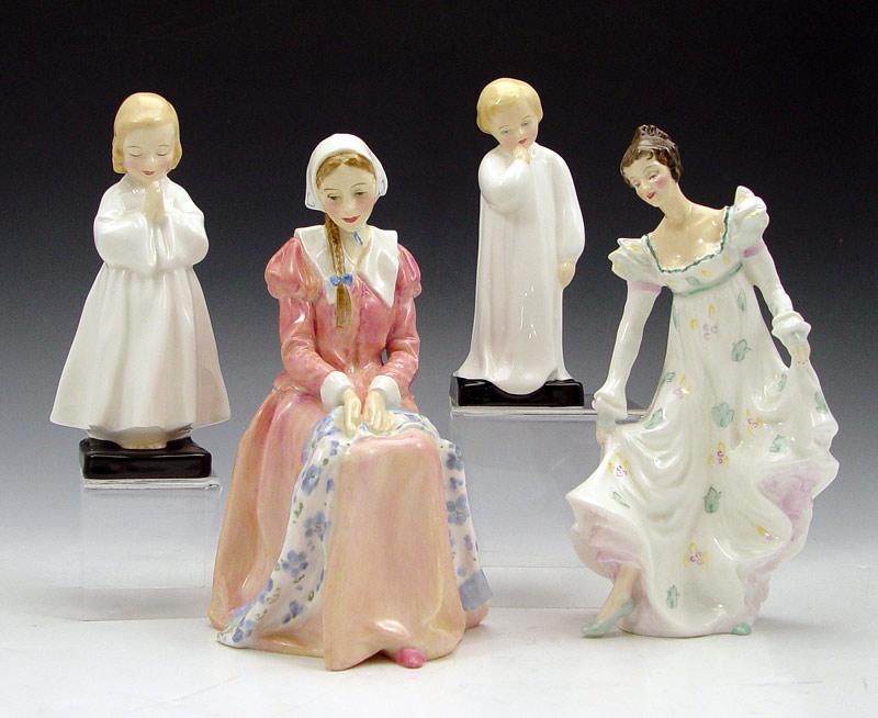 4 ROYAL DOULTON FIGURINES: To