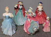 4 Royal Doulton Figurines.Lady