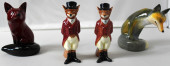4 ROYAL DOULTON FOX FIGURINES<