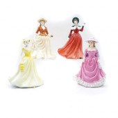 4 ROYAL DOULTON LADY FIGURINES