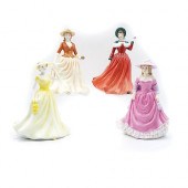 4 ROYAL DOULTON LADY FIGURINES