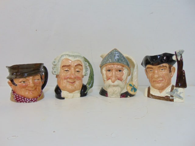 4 ROYAL DOULTON TOBY MUGS,