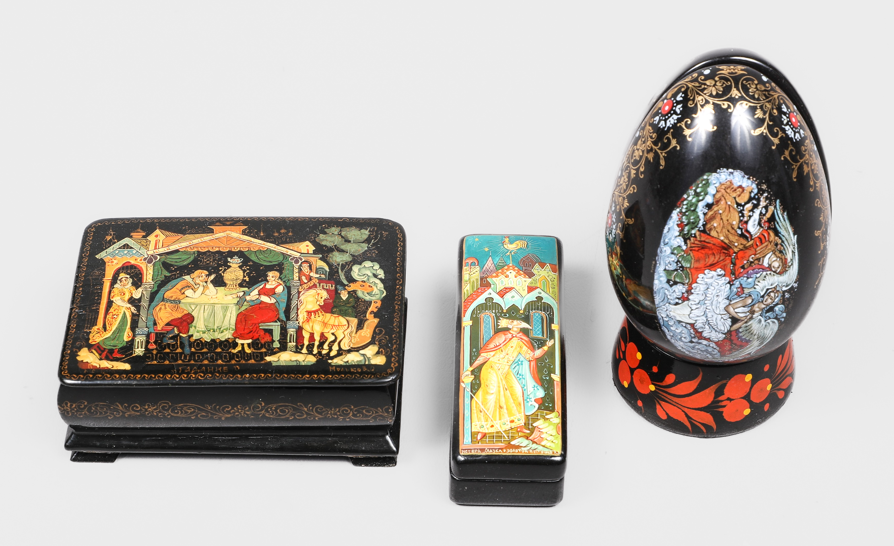 (4) Russian items, c/o lacquer