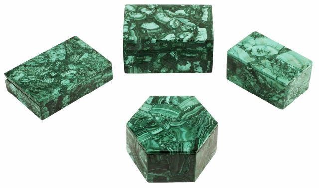 (4) RUSSIAN MALACHITE TABLE