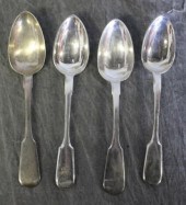 4 Russian Silver Tablespoons.M