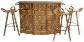 (4) RUSTIC PANELED WALNUT DRY