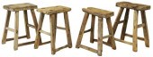 (4) RUSTIC UNFINISHED MORTISE