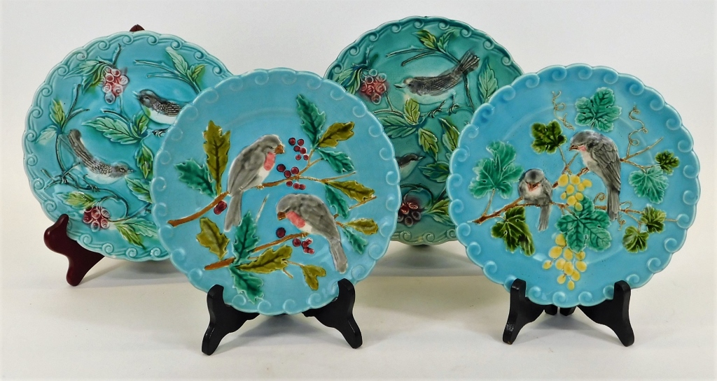 4 SARREGUEMINES FRENCH MAJOLICA