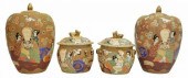 (4) SATSUMA STYLE ENAMELED POR